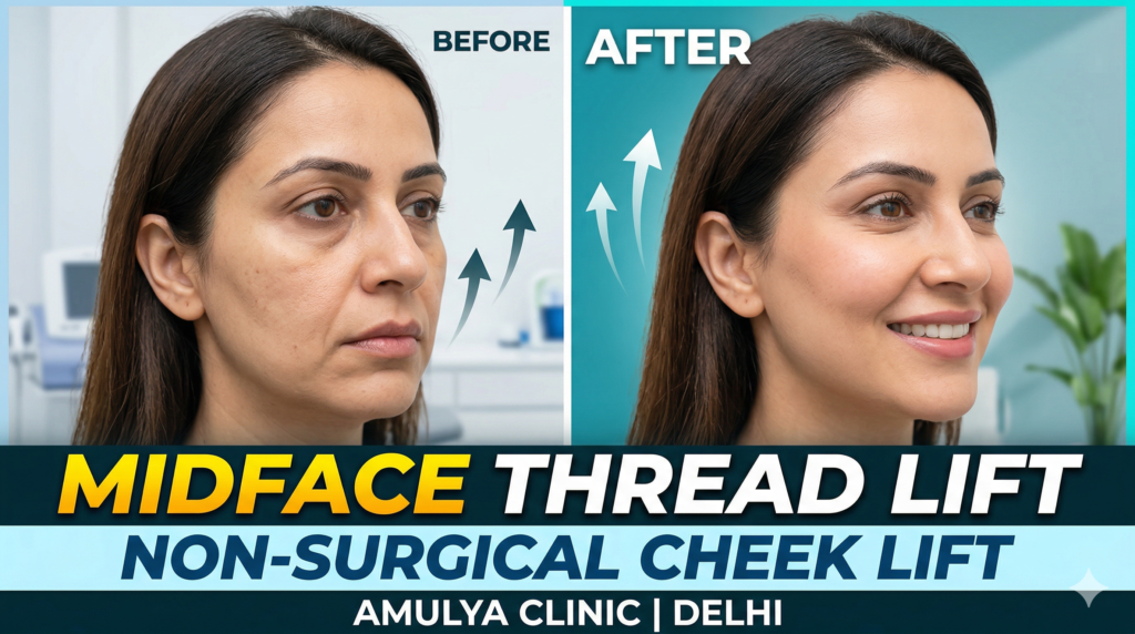 Midface Thread Lift in Delhi: The Ultimate Non-Surgical Cheek Lift for Natural Rejuvenation